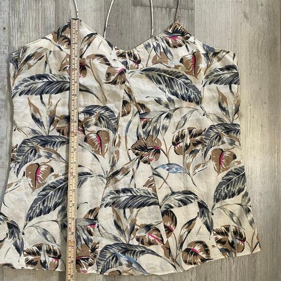 Madewell 100% silk spaghetti strap floral top size medium - Picture 7 of 9